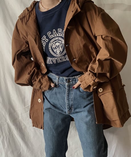 【USED】 Dyed Brown Swedish Snow Hoodie /210310-014