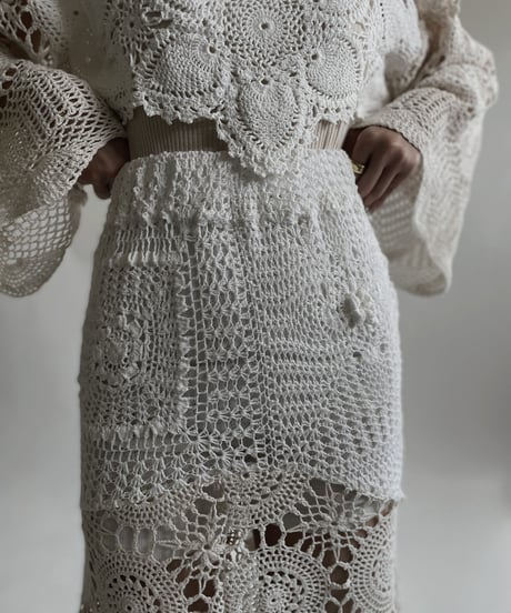 【RE;CIRCLE】 RE Crochet Lace Mermaid Skirt / 220427-018