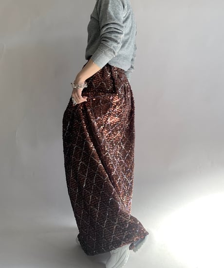 【USED】 Spangle Long Skirt / 241124-027