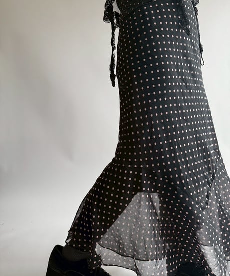 【USED】 Dot Pattern Long Skirt  /250412-007