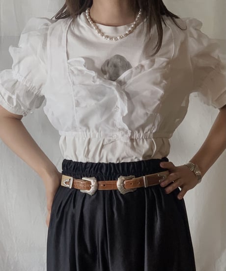 【USED】 See-through Tyrol Top /210604-011