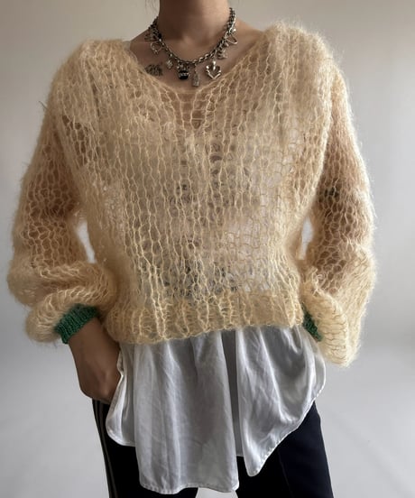 【USED】 Mesh Knit Top  /250322-016