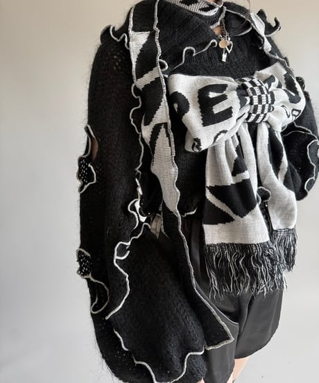 【RE;CIRCLE】 RE Mellow Ribbon Knit Top + Muffler  /  250123-006
