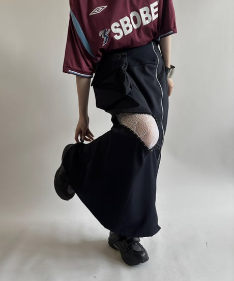 【RE;CIRCLE】 RE Suit Asymmetry Long Skirt/ 250717-018