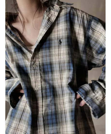 【USED】　Ralph Lauren Plaid L/S Shirt/ 220220-017