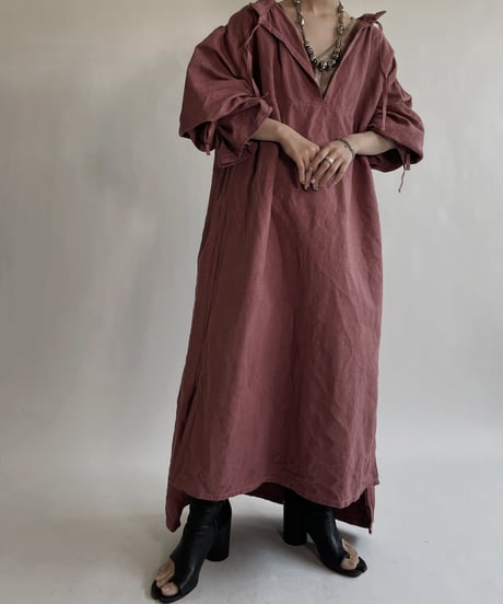 【RE;CIRCLE】RE Dyed French Mattress Cover One-piece -Santa Fe Pink- / 220512-013