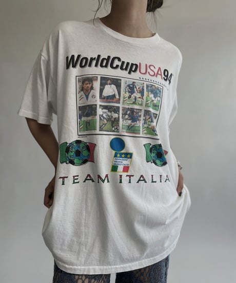 【USED】 '94 World Cup USA Team Italia T-shirt / 220827-019