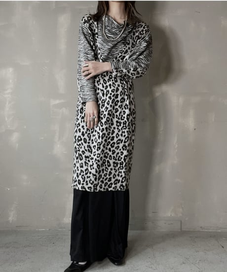 【USED】　Animal Patterned Knit Top/ 220220-027