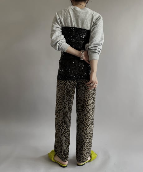 【USED 】Ralph Lauren Silk100% Leopard Patterned Pants/ 240414-033