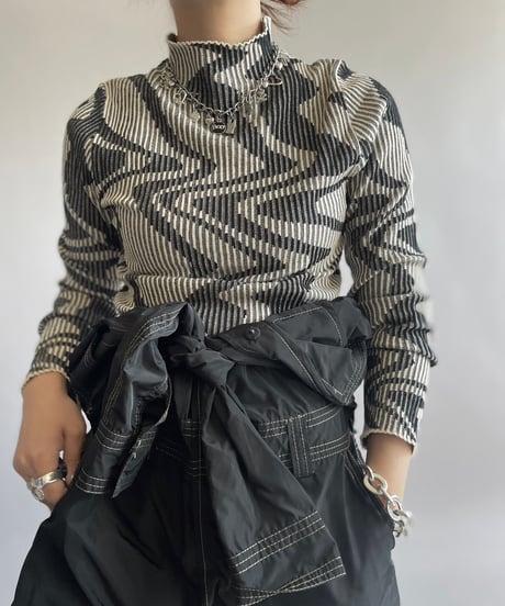 【USED】 Dead Stock The Korner Patterned Knit Top /241006-003