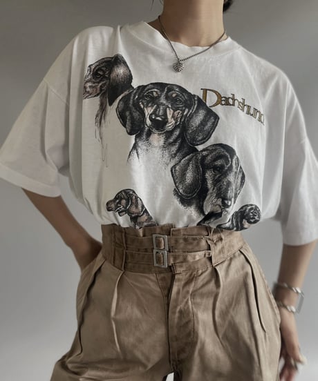 【USED】  Made in USA S/S Dachshund T-Shirt / 230729-001