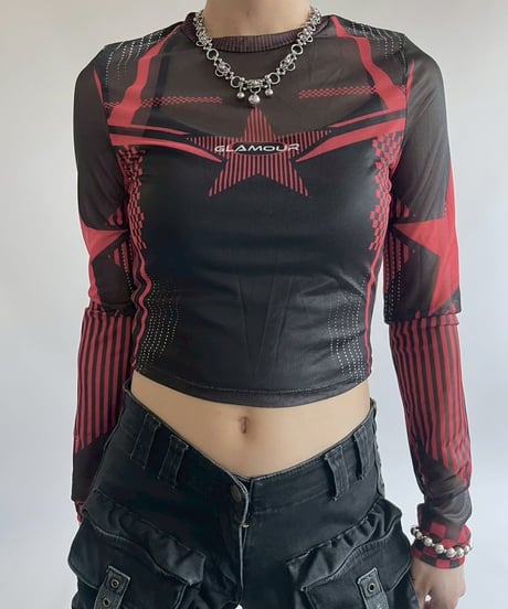 【USED】 GLAMOUR Sheer Top / 250526-018