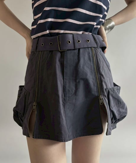 【RE;CIRCLE】 RE ARMY Double Zip Mini Skirt/ 260509-002