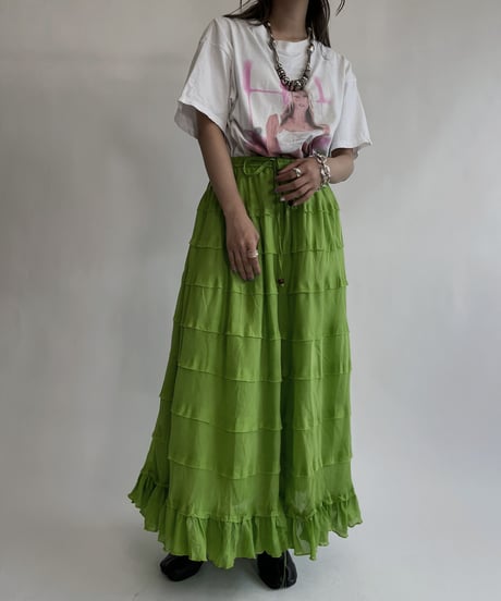 【USED】 Tiered Long Skirt / 220813-027