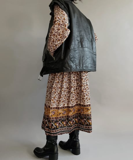 【USED】 Made in USA PARK Leather Rider's Vest /240127-022