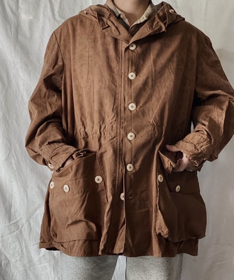 【USED】 Dyed Brown Swedish Snow Hoodie /210310-005