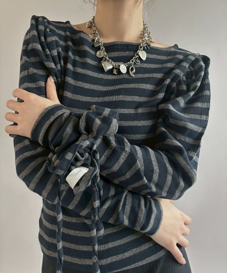 【RE;CIRCLE】 RE Border Scrunchie /  260402-006