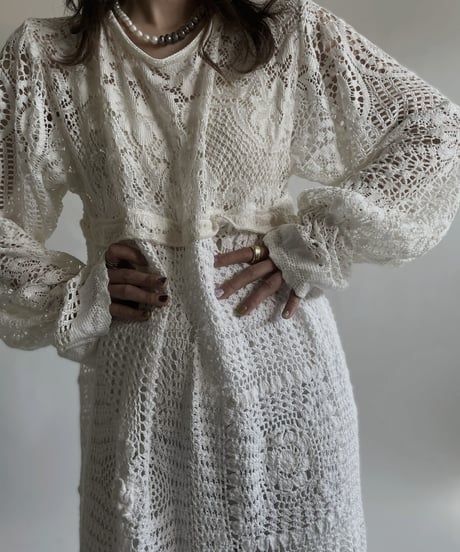【RE;CIRCLE】 RE Crochet Lace One-piece / 220427-036