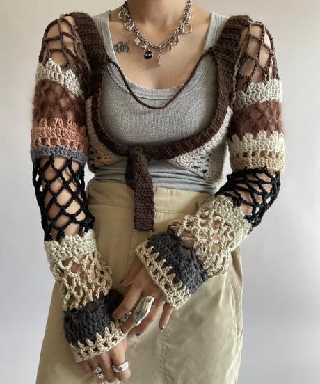 【USED】 Hand Knit Bolero /241006-045