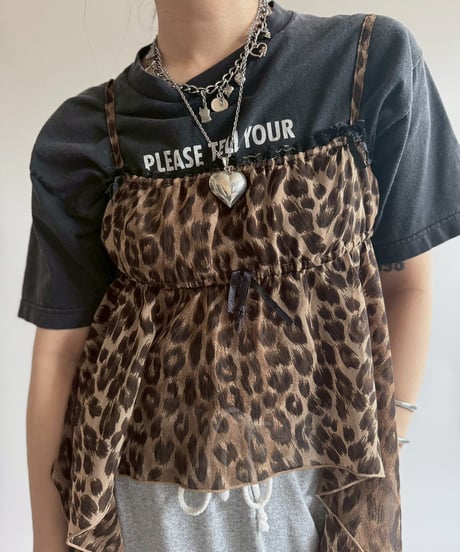 【USED】 Leopard Pattern Camisole Top / 250705-010