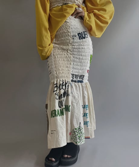 【RE;CIRCLE】RE Eco-Friendly Bag Shirring Skirt/ 230727-002