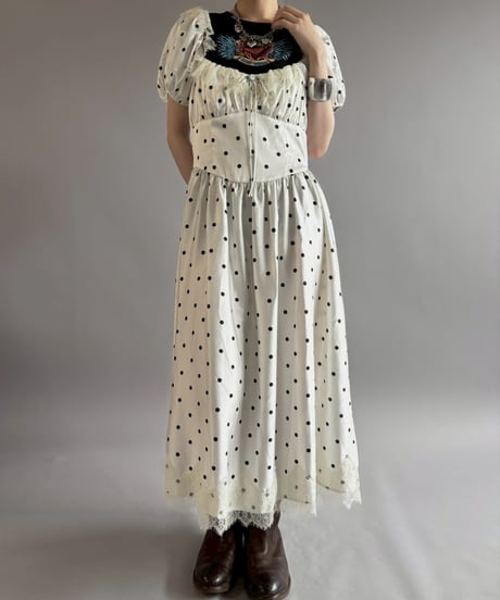 【USED】 Dot Pattern Long One-Piece / 260704-004