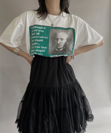 【USED】  John Stuart Mill Print T-Shirt / 230617-029