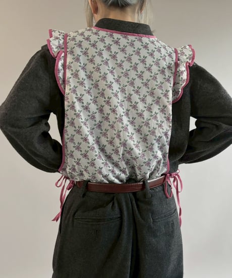 【USED】 Flower Pattern Euro Apron / 260321-022