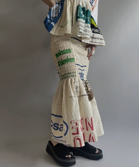【RE;CIRCLE】RE Eco-Friendly Bag Shirring Skirt/ 230727-017