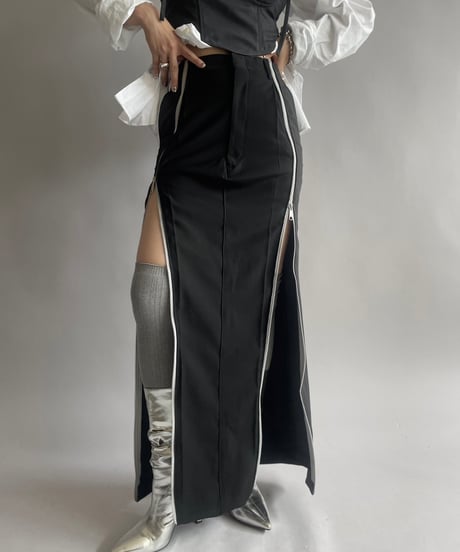 【RE;CIRCLE】 Re Front Zip Skirt/ 241003-002