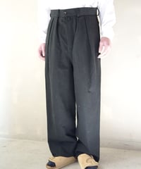 【RE;CIRCLE】 RE 1950s Flench Linen Slacks  BLACK / 221031-002