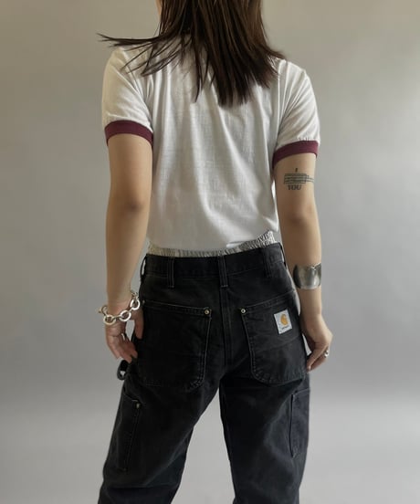 【USED】 Made in USA 80's Champion HARBARD Ringer T-Shirt  /240629-025