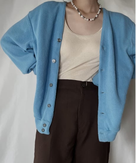 【USED】   LACOSTE Knit Cardigan③/211126-003
