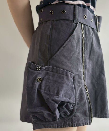 【RE;CIRCLE】 RE ARMY Double Zip Mini Skirt/ 260509-002