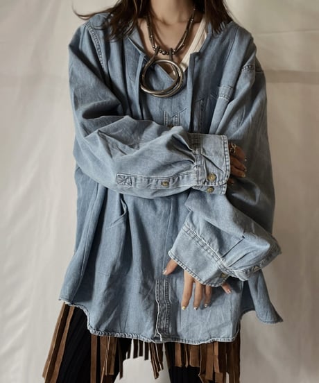 【RE;CIRCLE】 Remake Denim Mexican Parker②/210906-013