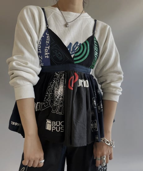 【RE;CIRCLE】RE Eco-Friendly Bag Camisole Bustier Black / 230828-006