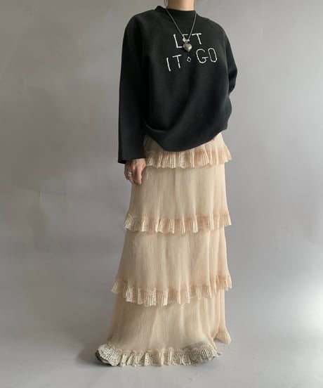 【USED】 Pleats Tiered Long One-Piece /241102-015