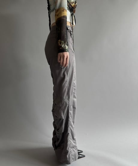 【USED】  Design nylon flare Pants / 250920-025