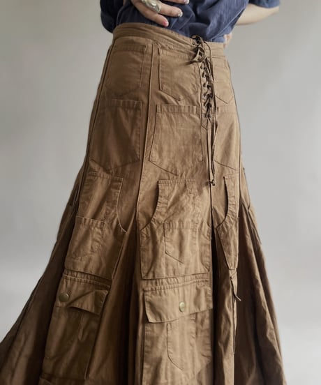 【USED 】Cordelia Design Multi Pocket Long Skirt/ 240429-015