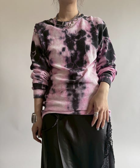 【USED】 Overdye Hanes Waffle L/S Top /250412-033