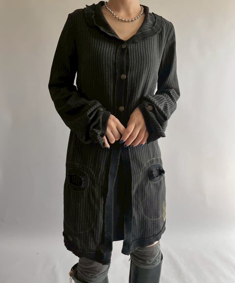 【USED】 Cop.Copine Stripe Pattern Hooded Jacket  /251014-008