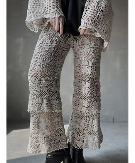 【RE;CIRCLE】 RE Crochet Tiered Pants④/20220317-009