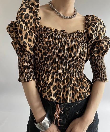 【USED】Leopard Patterned Top /240907-016
