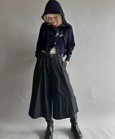 【RE;CIRCLE】 RE Hooded Acrylic Short Cardigan / 251016-005