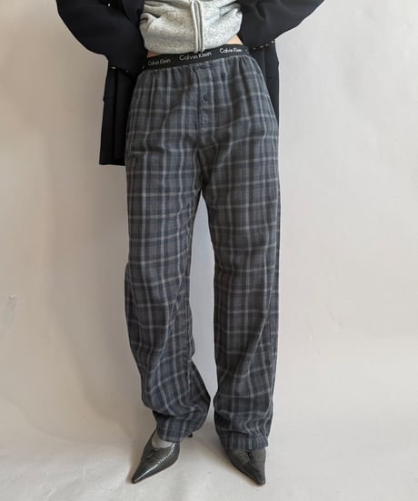 【USED】 Calvin Klein Check Patterned Pajama Pants /241223-004