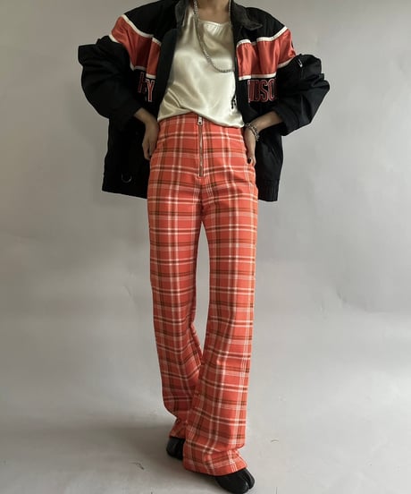 【USED】 WAYNE Zip Patterned Silk N/S Top  /241109-013