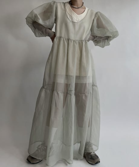 【RE;CIRCLE】 RE Sheer Light Green One-piece / 220721-007