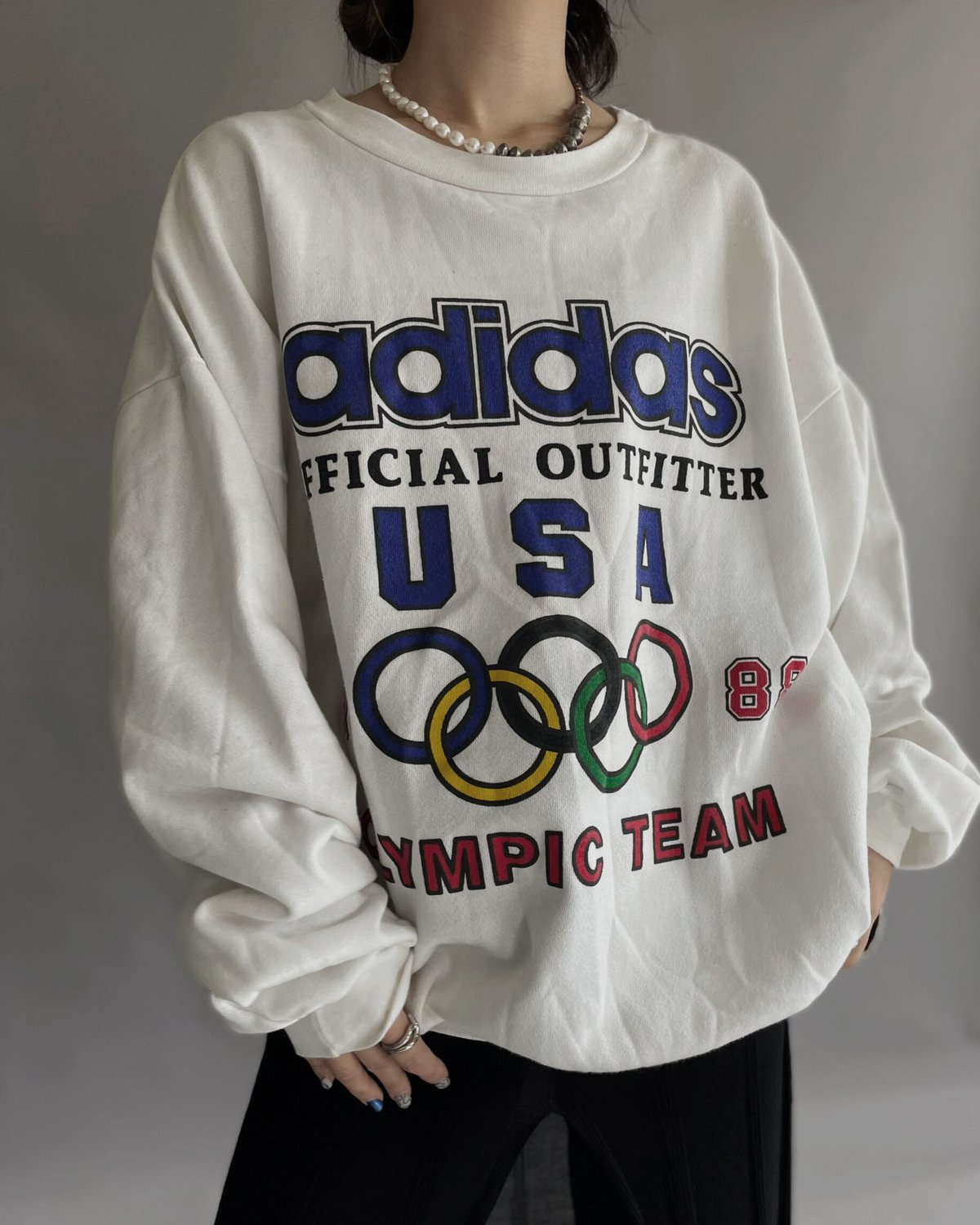USED】 adidas 1988 USA Olympic Sweat Shirt / 23...