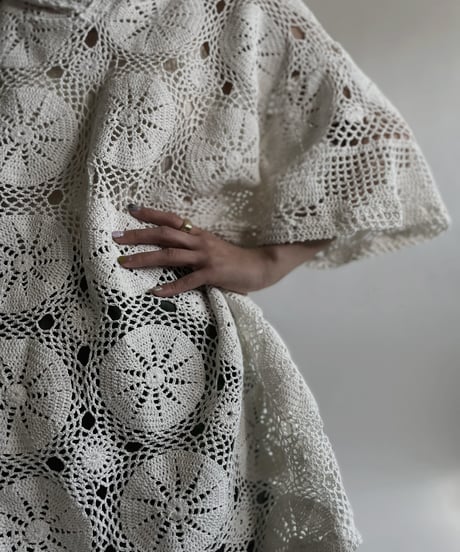 【RE;CIRCLE】 RE Crochet Lace S/S Hoodie / 220427-029
