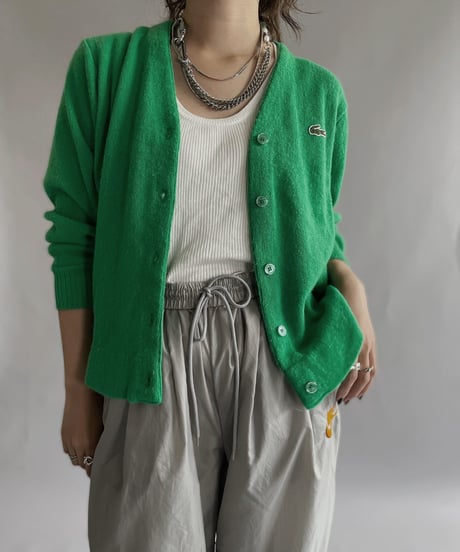 【USED】  Haymaker Lacoste Acrylic Knit Cardigan / 221008-023
